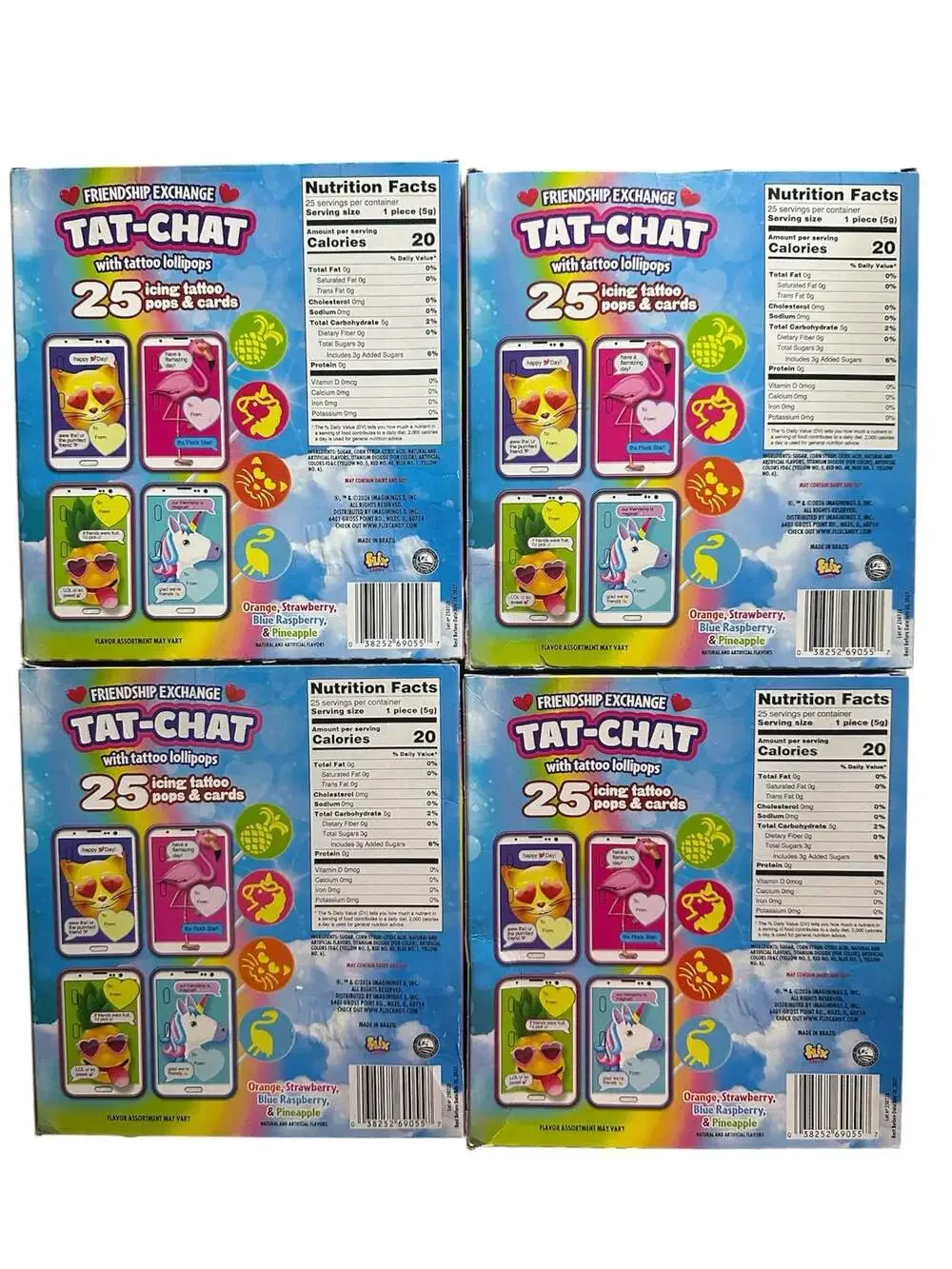 Flix Candy Tat-Chat Friendship Exchange with Tattoo Lollipops and Cards